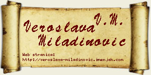 Veroslava Miladinović vizit kartica